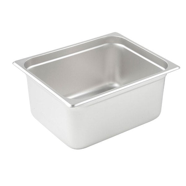 Winco SPJM-206 24 Gauge Half-Size 6" Deep Solid Anti-Jam Steam Table Pan