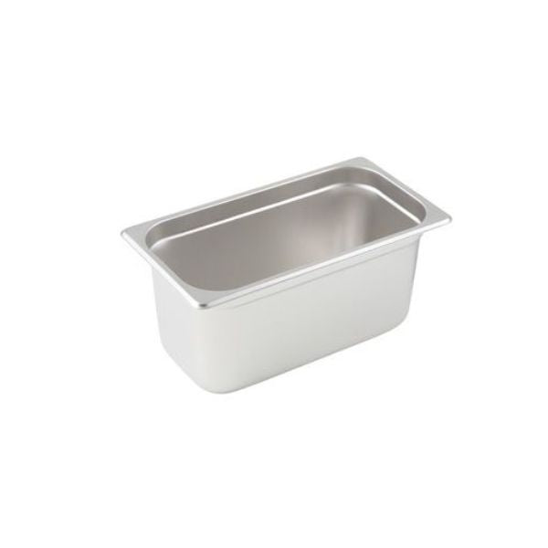 Winco SPJM-306 24 Gauge Third-Size 6" Deep Stainless Steel Anti-Jam Steam Table Pan