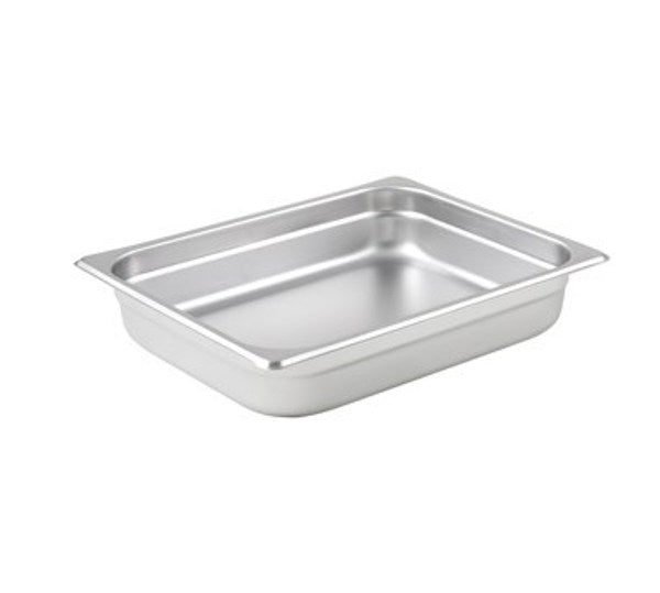 Winco SPJP-202 23 Gauge Half-Size 2 1/2" Deep Stainless Steel Anti-Jam Steam Table Pan