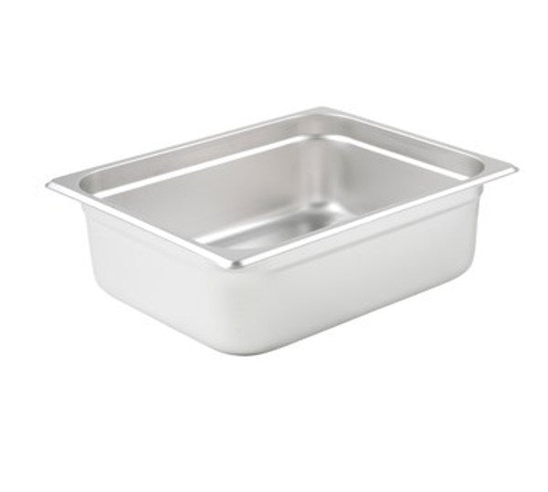 Winco SPJP-204 23 Gauge Half-Size 4" Deep Stainless Steel Anti-Jam Steam Table Pan