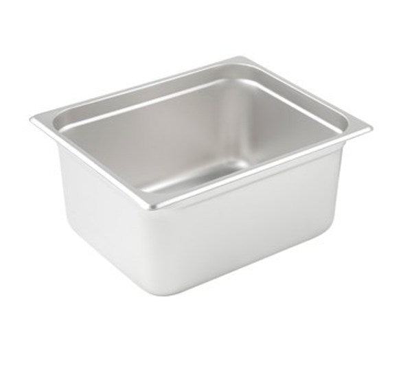 Winco SPJP-206 23 Gauge Half-Size 6" Deep Stainless Steel Anti-Jam Steam Table Pan