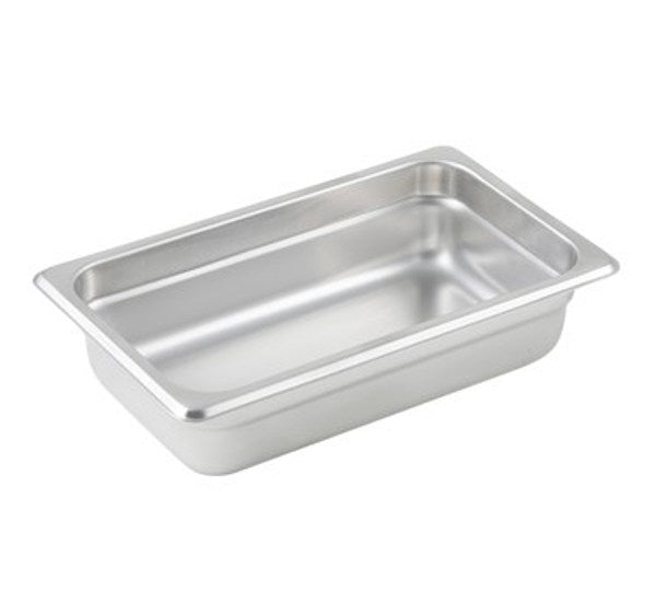 Winco SPJP-402 23 Gauge Quarter-Size 2 1/2" Deep Stainless Steel Anti-Jam Steam Table Pan
