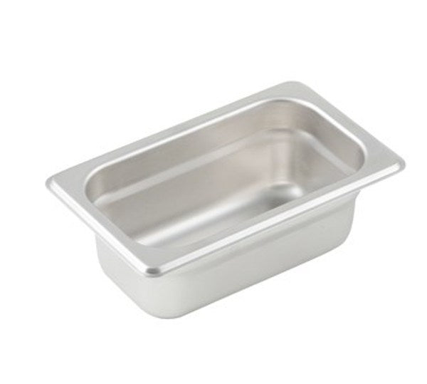 Winco SPJP-902 23 Gauge Ninth-Size 2 1/2" Deep Stainless Steel Anti Jam Steam Table Pan