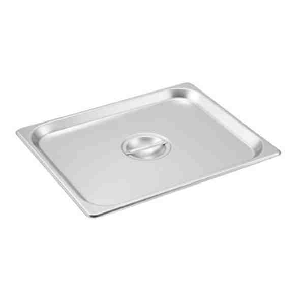 Winco SPSCH Half Size Steam Table Pan Cover - Stainless Steel - Solid