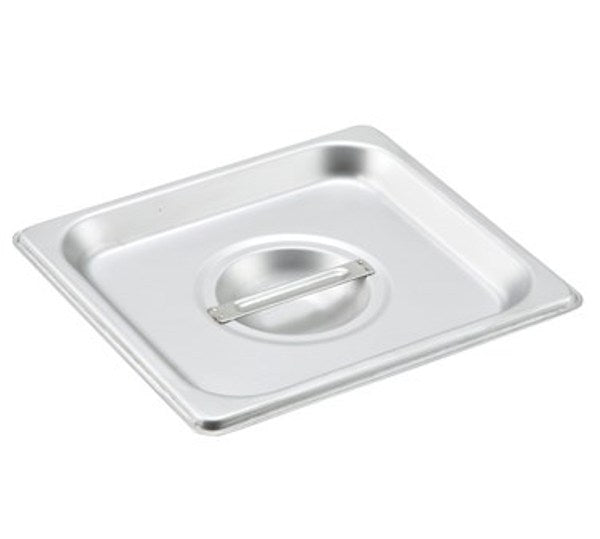 Winco SPSCS Sixth Size Steam Table Pan Cover - Stainless Steel - Solid