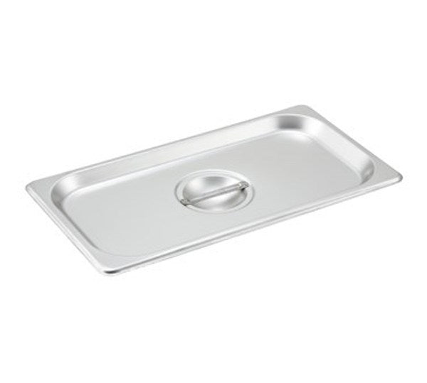 Winco SPSCT Third Size Steam Table Pan Cover - Stainless Steel - Solid