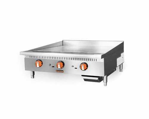 MVP Group Sierra SRTG-12E 12"W Electric Countertop Thermostatic Griddle - 1" Thick Griddle Plate