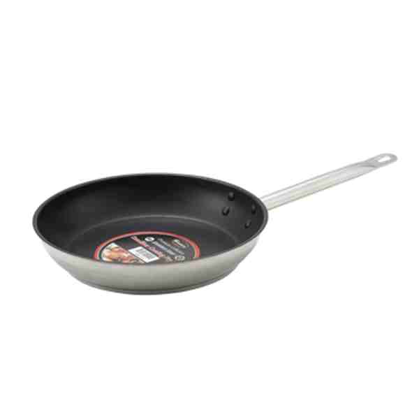 Winco SSFP-14NS 14" Round Master Cook Induction Fry Pan W/ 5mm Aluminum Core, Stainless , Non-Stick