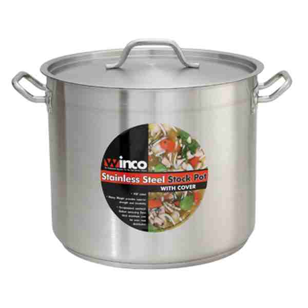 Winco SST-40 40 Quart Premium Induction Stock Pot  with Cover