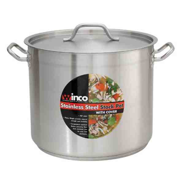 Winco SST-8  8 Quart Premium Induction Stock Pot with Cover