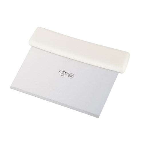 Winco DSC-2W 6"x3" Dough Scraper with Plastic Black Handle
