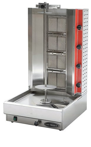 Serv-Ware SWVB-4 100 lbs Heavy-Duty Gas Vertical Broiler / Gyro Machine - 38,000 BTU