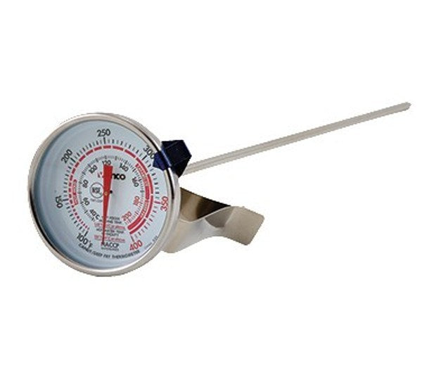 Winco TMT-CDF3 2" Diameter Dial Face with 12" Probe Candy/Deepfry  Thermometer
