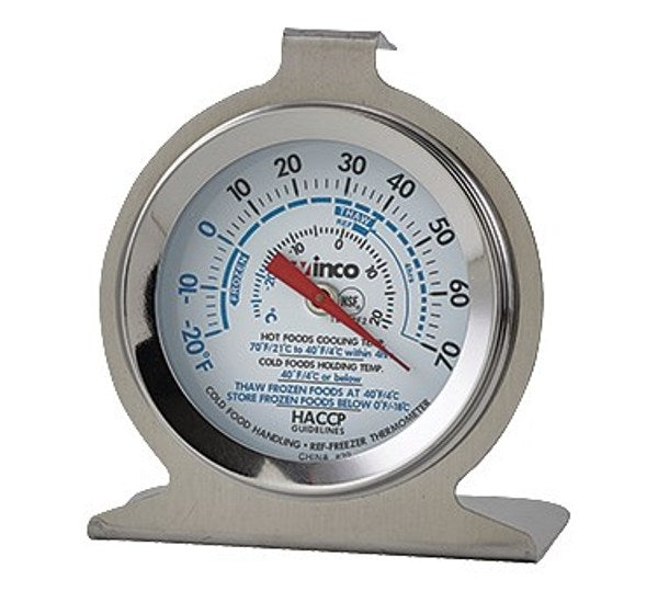 Winco TMT-RF2 2" Diameter Refrigerator/Freezer Dial Face Thermometer