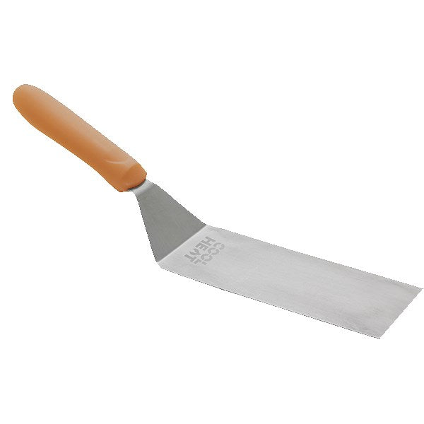 Winco TNH-64 Stainless Steel Square Edge Turner with Nylon Handle