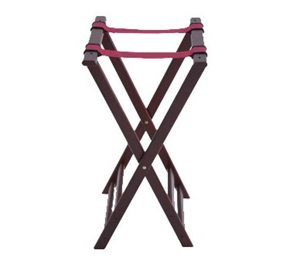 Winco TR-34W 32" Mahogany Folding Tray Stand
