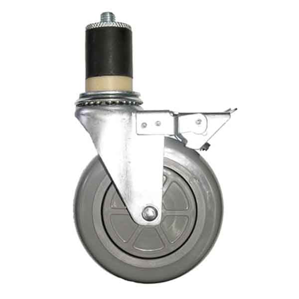 Caster Set - Push In TSC-5 (6ea) 5" - 3 With Brake, 3 Without