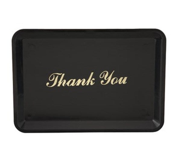 Winco TT-46 Tip Tray with Gold "Thank You" Imprint