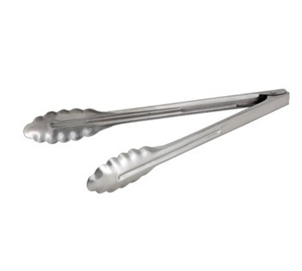 Winco UT-12HT 12"  Extra Heavyweight Stainless Steel Utility Tongs