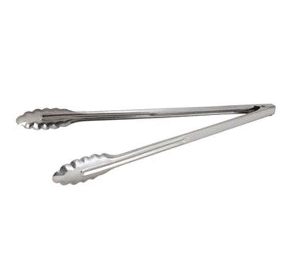Winco UT-16LT 16" Medium-weight Stainless Steel Utility Tong