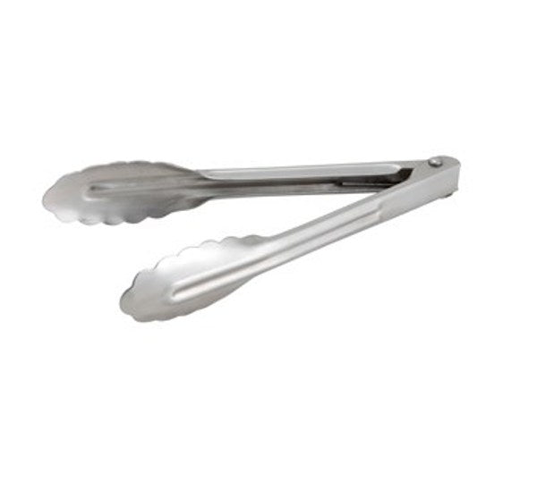 Winco UT-7 7" Heavyweight Stainless Steel Utility Tong
