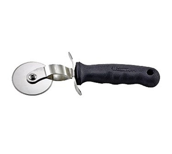 Winco VP-315 2-1/2" Pizza Cutter with Black Soft Grip Handle