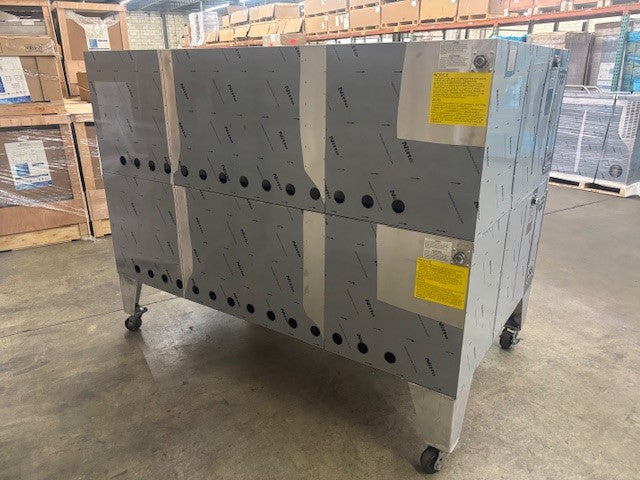 Bakers Pride Y-802BL Super Deck Series 66"W x 44"D Gas Double Deck  Brick Lined Pizza Oven - OUT OF CRATE UNIT