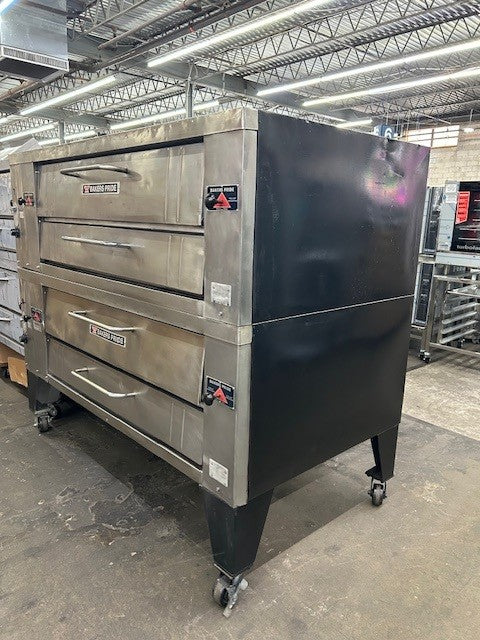 Bakers Pride Y-602  Natural Gas 6 Pie Double Stack (USED) Pizza Oven