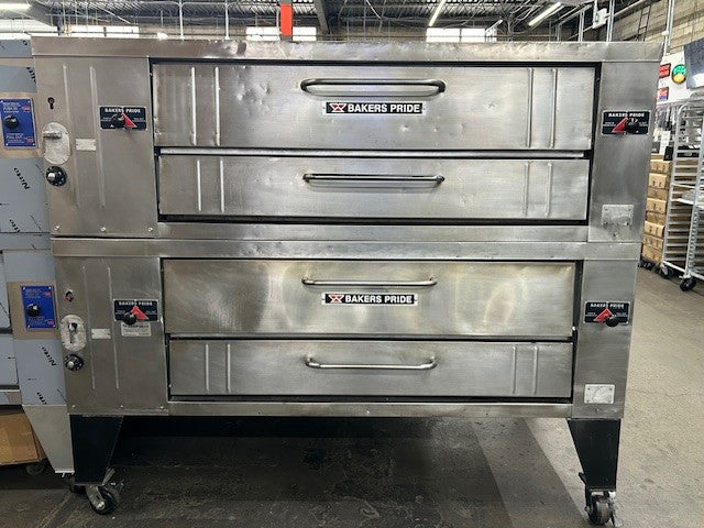 Bakers Pride Y-602  Natural Gas 6 Pie Double Stack (USED) Pizza Oven