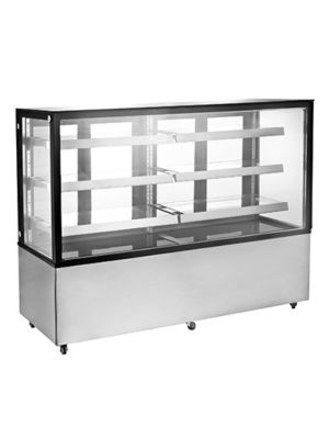Omcan RS-CN-0571-S (44505) 71.8" Square Glass Floor Model Refrigerated Display Case 