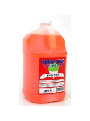 Winco 72012 Benchmark 1 Gallon of Snow Cone Syrup - Fuzzy Navel
