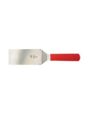 Mercer Culinary M18321RD 13 1/2" Heat Resistant  Square Edge Stainless Steel Turner with Red Handle