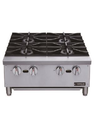 Dukers DCHPA24 24"W Four Lift-Off Burner Natural Gas Hotplate - 112,000 BTU