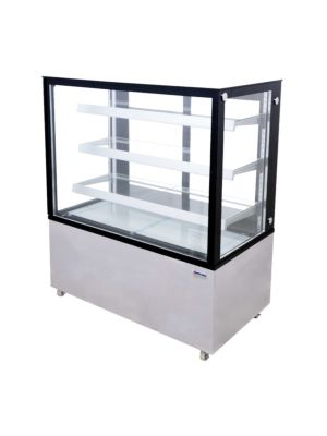 Omcan RS-CN-0371-S (44383) 48"W Square Glass Floor Model Refrigerated Display Case 