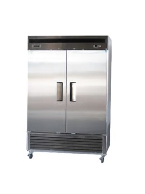 Bison BRR-46 54.5"W Two Door Stainless Reach-In Refrigerator 46 Cu FT