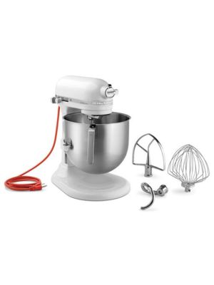 Kitchen Aid KSM8990NP Commercial Countertop 8 Quart Mixer including Bowl with Lift, Hook, Flat Beater and Whip - Nickel Pearl Finish