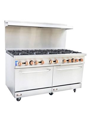 Copper Beech CBR-10 Gas Restaurant Range with 10 Open Burners with Oven