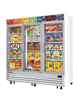 Everest EMGF69 Three-Door Glass Freezer 69 ft. - FREE SHIPPING W/O LIFTGATE