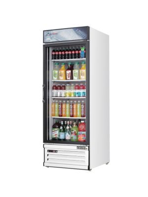 Everest EMGR24 White Single Hinged Glass Door Refrigerated Merchandiser 28.5"   FREE SHIPPING W/O LIFTGATE