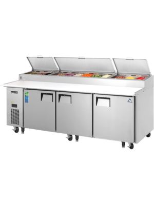 Everest EPPR3 Triple Door Side-Mount Pizza Prep Table 93.25"  FREE SHIPPING W/O LIFTGATE