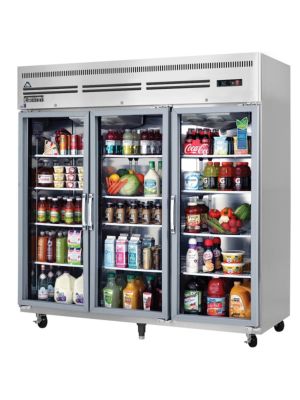 Everest ESGR3A Triple Glass Door Upright Reach-In Refrigerator 75"   FREE SHIPPING W/O LIFTGATE