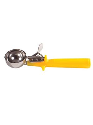 Winco ICOP-20 Deluxe Ice Cream Disher with Yellow Handle, Size 20