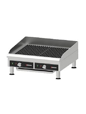 Omcan CE-CN-0610-DN (46886) 24" Electric Countertop Charbroiler/Griddle 240v/1Ph