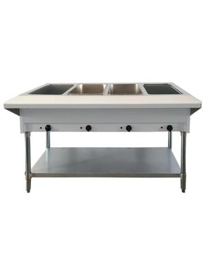 Omcan FW-CN-0004-DH (46647) 58" Stainless Steel Electric Steam Table  - 208-240V