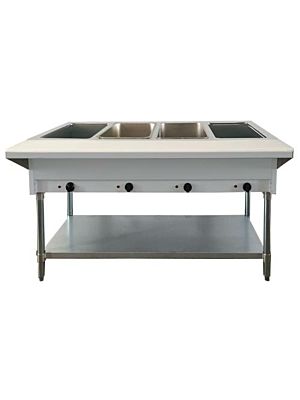 Omcan 47344  58" Stainless Steel Natural Gas Steam Table 