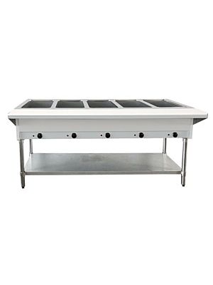 Omcan 47345  72" Stainless Steel Natural Gas Steam Table 