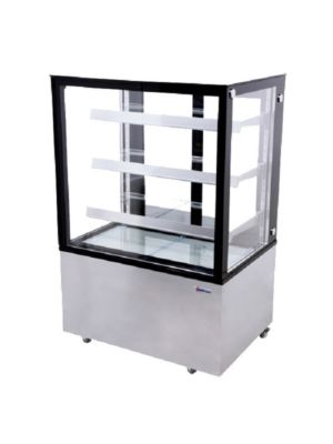 Omcan RS-CN-0271-S (44382) 36"W Square Glass Floor Model Refrigerated Display Case 