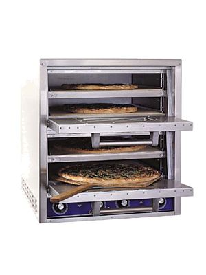 Bakers Pride P44S Counter-Top Electric Pizza Deck Oven - 208V - Single Phase - Two Compartments