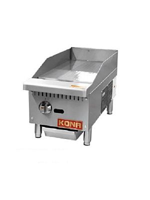 Kona NJMG-12 12"W 1 Burner Gas Countertop Manual Griddle - 30,000 BTU