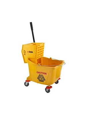 Winco MPB-36 36qt Yellow Mop Bucket with Wringer
